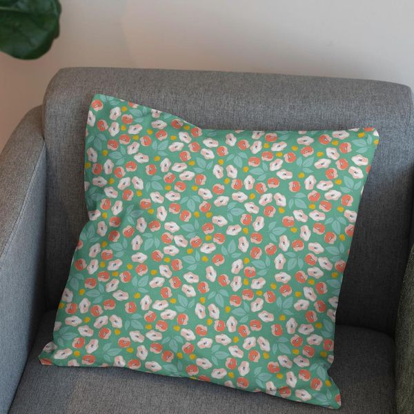 پارچه مخمل پورشه طرح گل و برگ کد 5012577