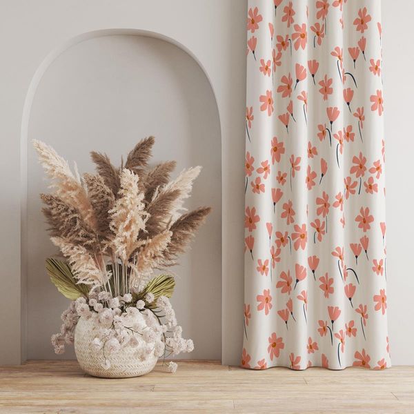 پارچه مخمل طرح گل و برگ کد 5012584