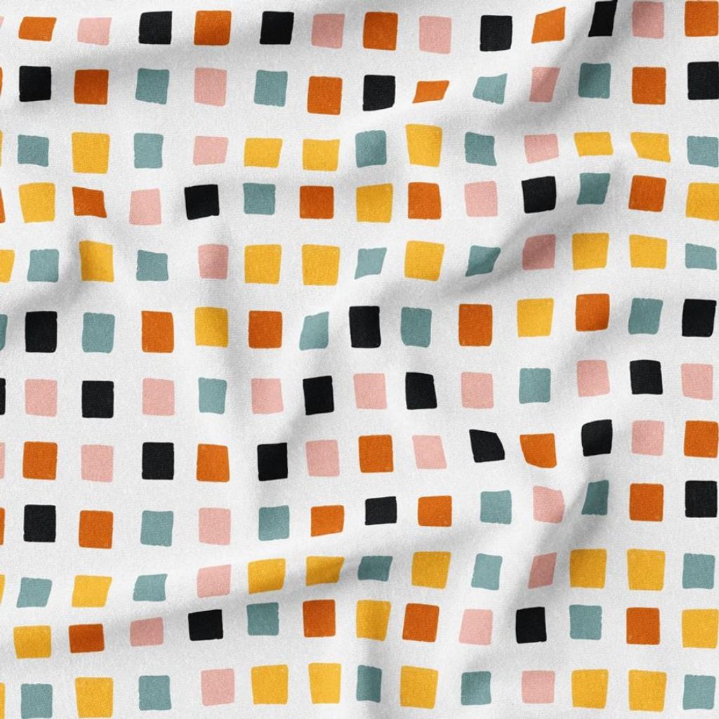 فروش اینترنتی پارچه مخمل روبالشی پارچه باما طرح گل و برگ کد 5012586