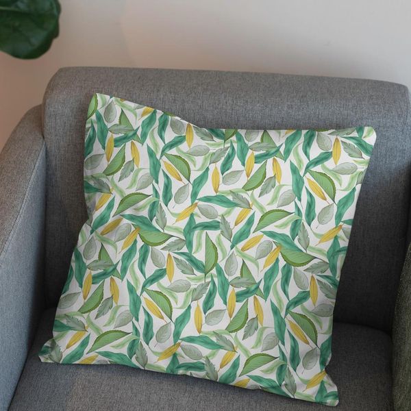 پارچه مخمل طرح گل و برگ کد 5012588