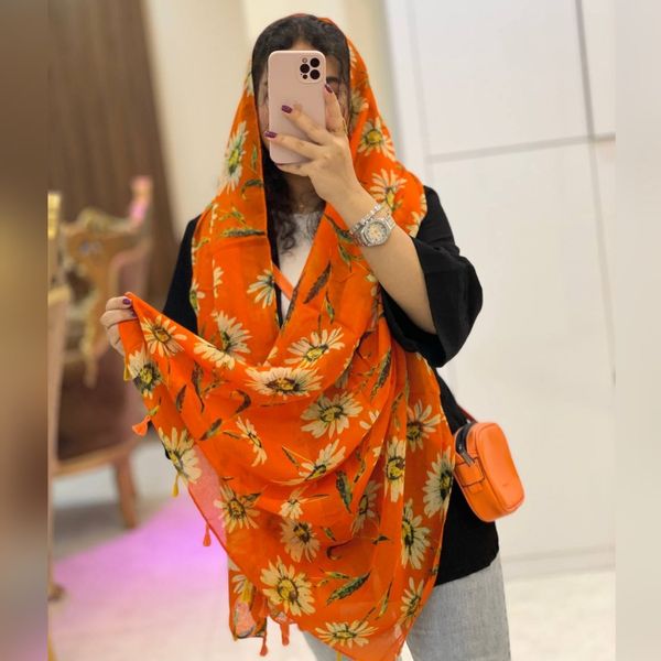 شال نخ پنبه پارچه وارداتی