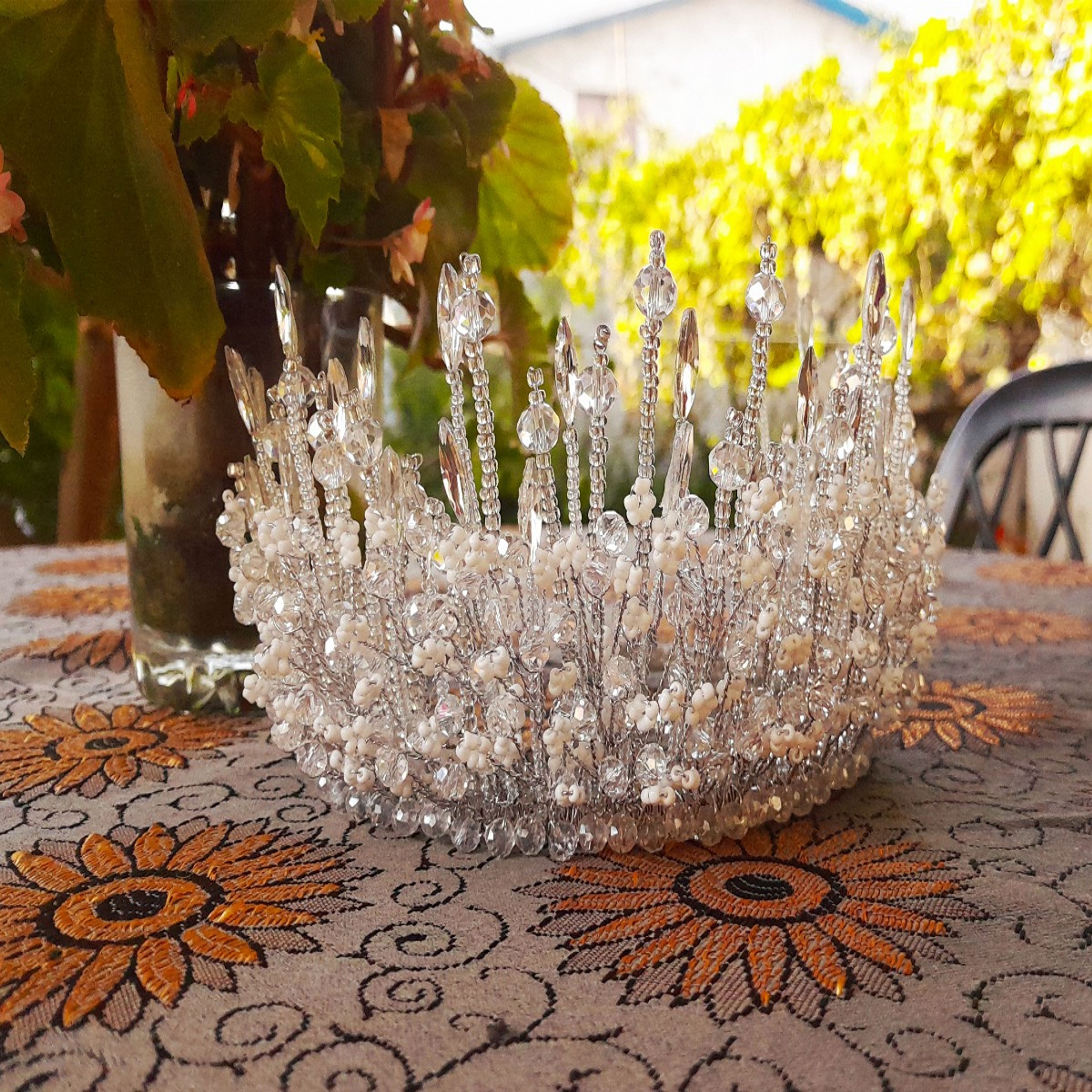 خرید اینترنتی تاج عروس ملکه و پرنسسی با مارکیز نیزه ای اصل