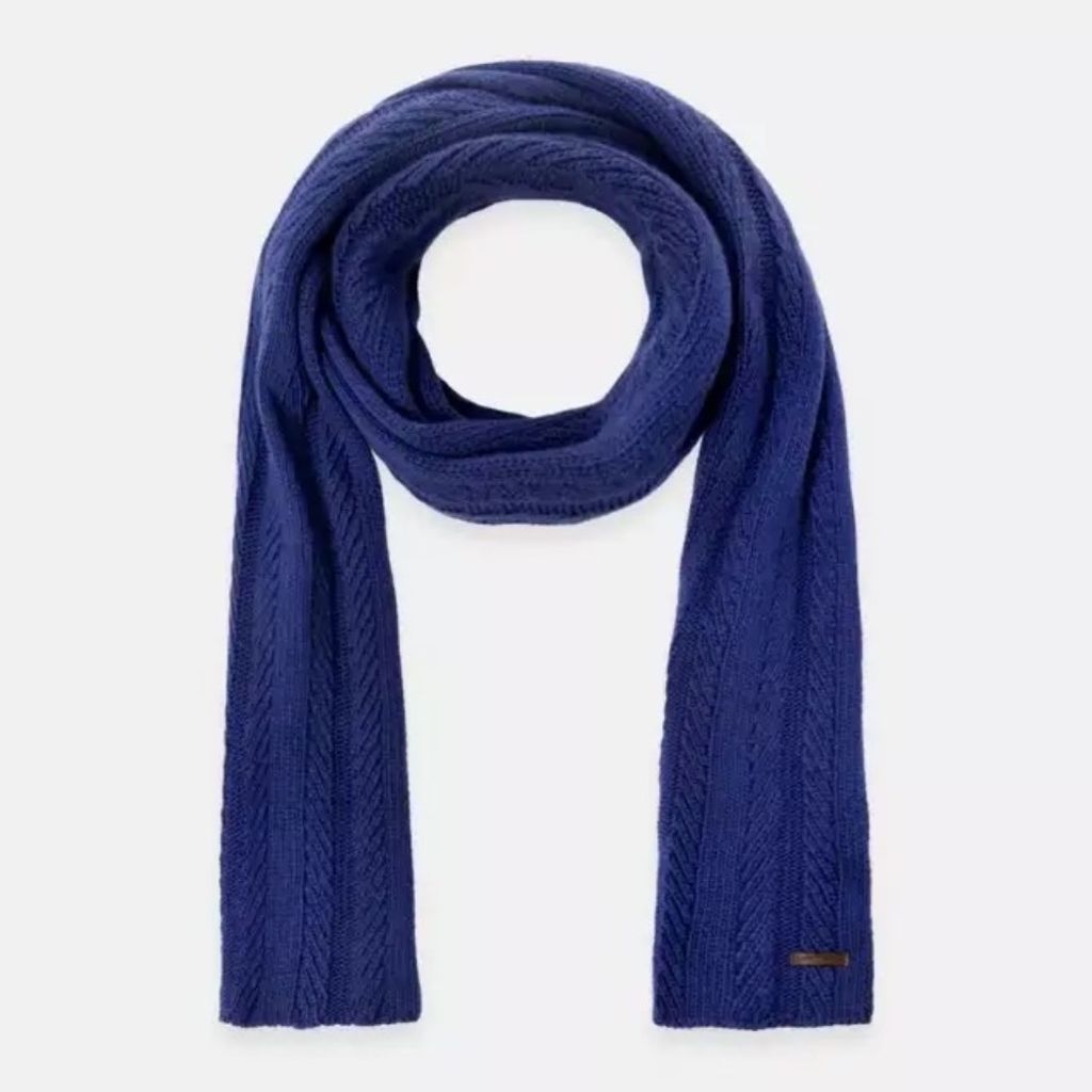 قیمت ارزان شال بافت زنانه مدل طرح دار رنگ آبی کاربنی