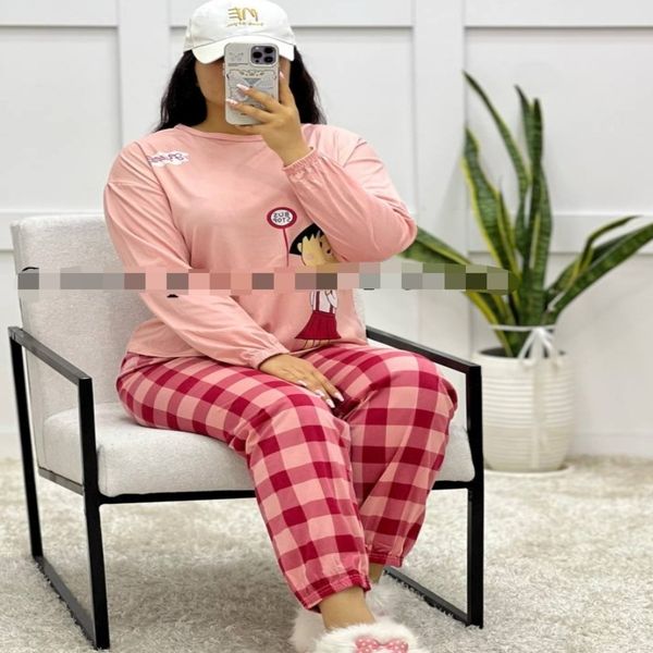 ست لباس شلوار زنانه دخترانه لاکرادار کیفیت تن خور