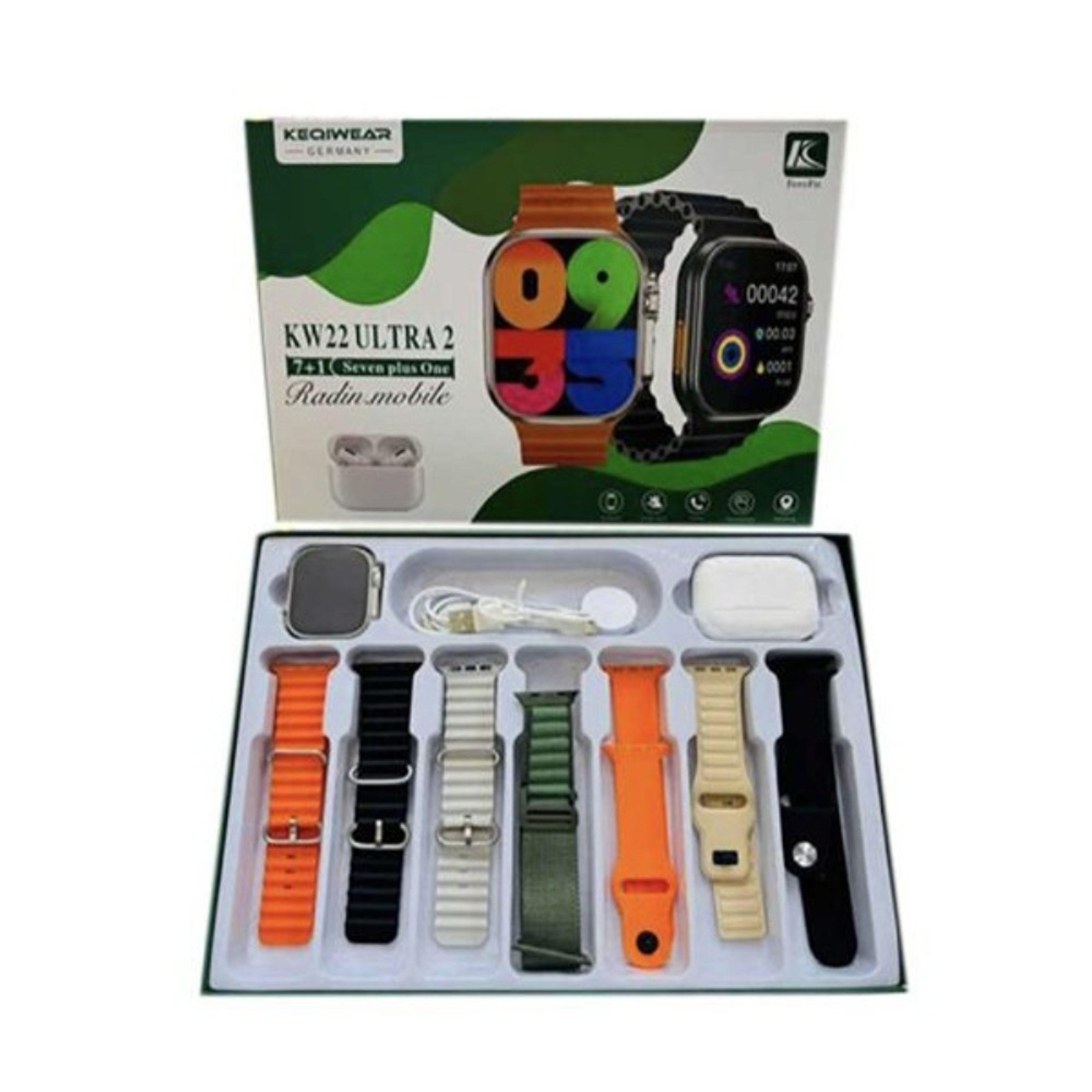 خرید آنلاین ساعت هوشمند Keqiwear مدل KW22 Ultra2