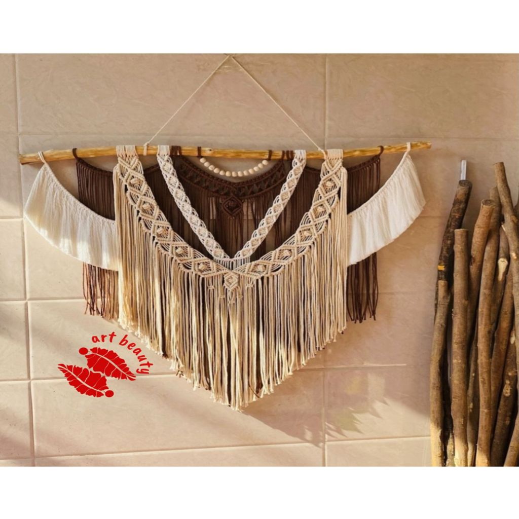 فروش اینترنتی دیوارکوب آویز مکرومه بافی طرح ماهور