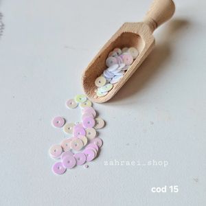 قیمت ارزان بسته 10 گرمی پولک آینه ای تخت