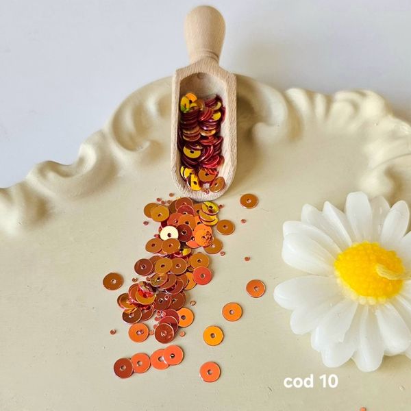 بسته 10 گرمی پولک آینه ای تخت