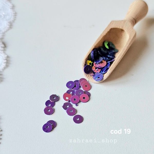 بسته 10 گرمی پولک آینه ای تخت
