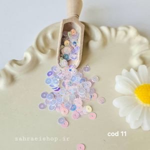 مشخصات بسته 10 گرمی پولک آینه ای تخت