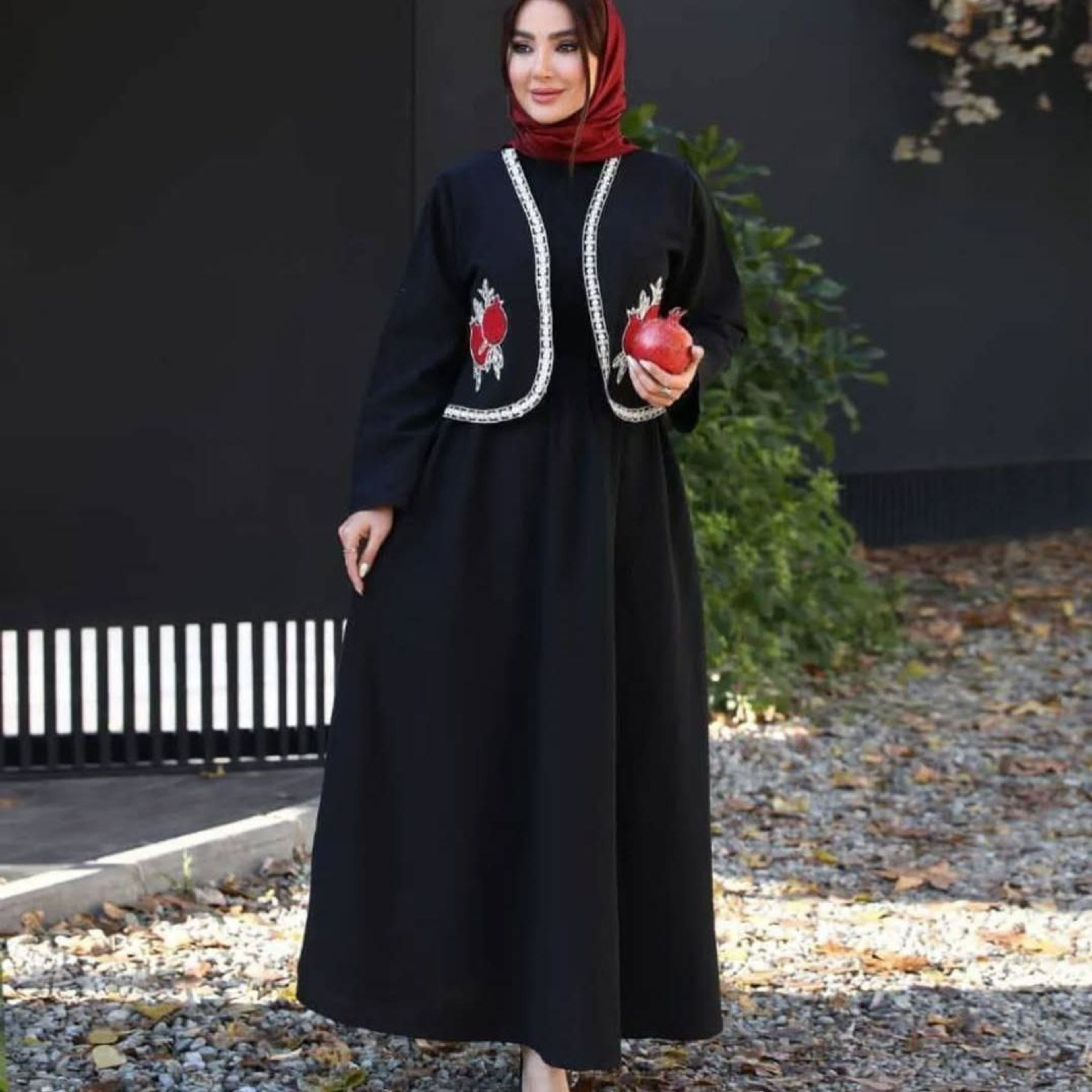فروش اینترنتی کت و دامن اناری یلدایی زنانه