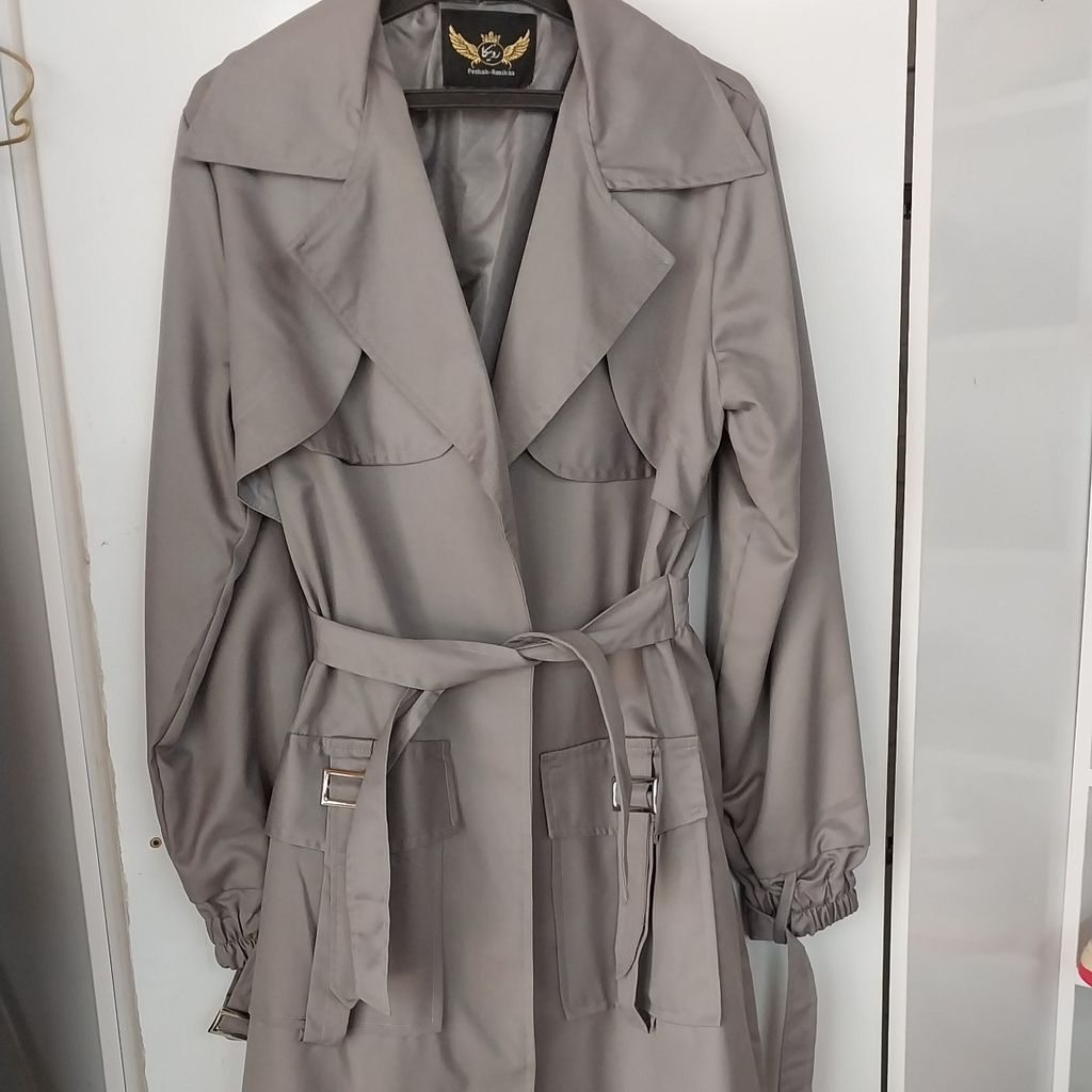 خرید انلاین بارانی آستردار کمربندار