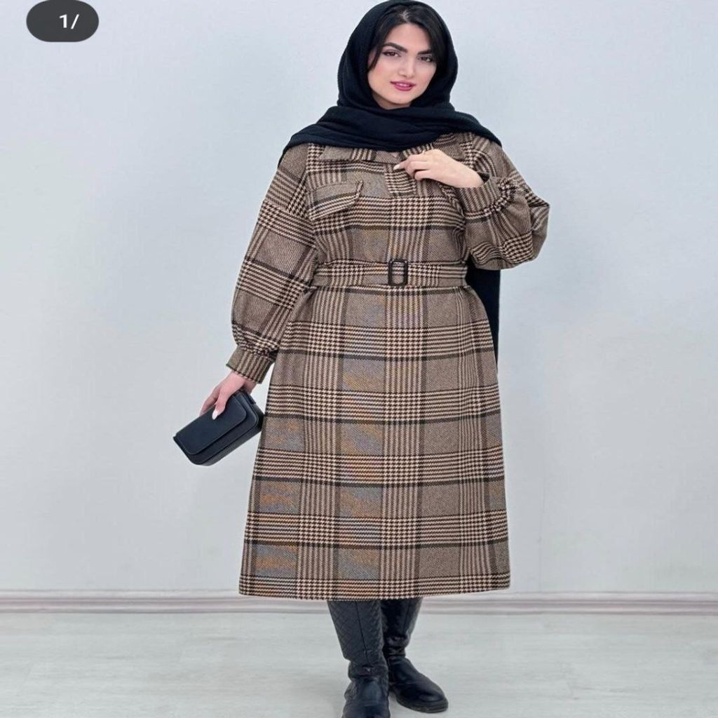خرید اینترنتی کفتان بلند پشمی ✔️