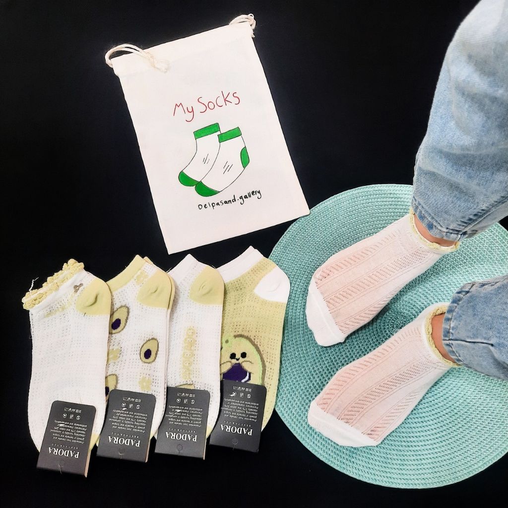 فروش اینترنتی جوراب مچی زنانه سوزنی آوکادو