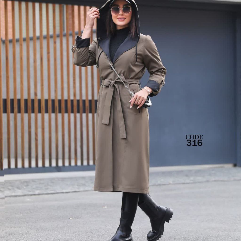 خرید آنلاین بارانی کلاه دارترک لندکد316