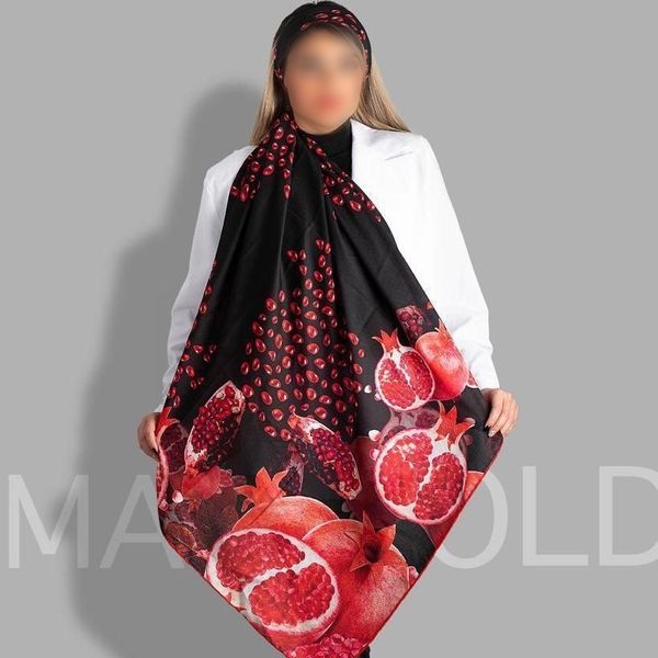 روسری یلدایی نخی برند قواره بزرگ و اعلا تم شب یلدا