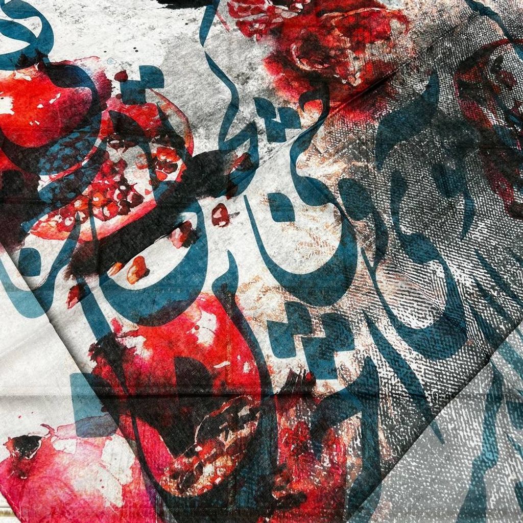 خرید آنلاین روسری یلدایی نخی قواره بزرگ حراجی