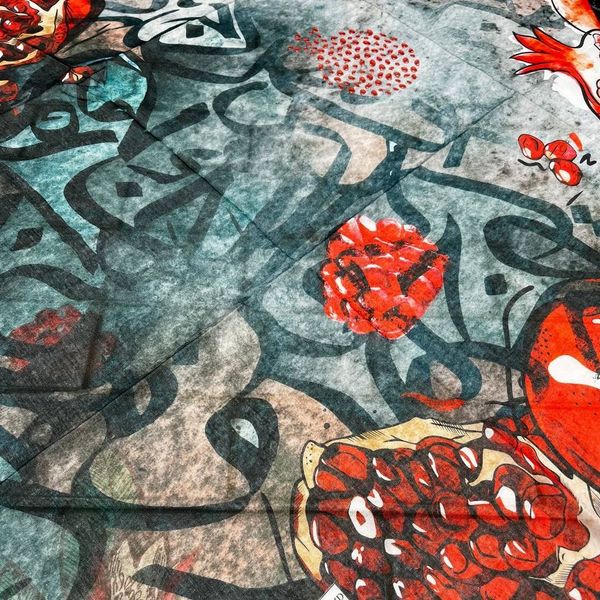 روسری یلدایی نخی قواره بزرگ حراجی