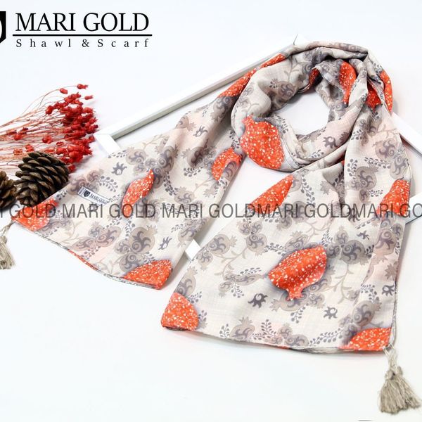 شال یلدا نخی اعلا منگولدار ماری گلد