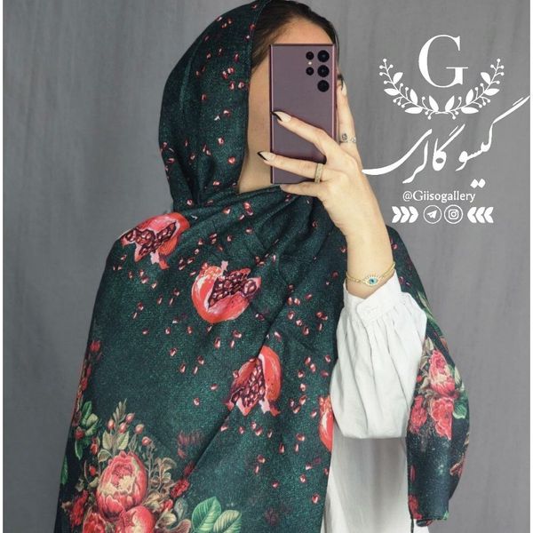 شال یلدا نخی اعلا منگولدار ماری گلد