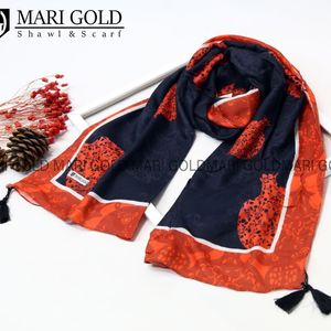 فروش اینترنتی شال یلدا نخی اعلا منگولدار ماری گلد