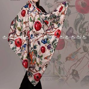 خرید آنلاین روسری تم شب یلدا نخی قواره بزرگ یلدایی