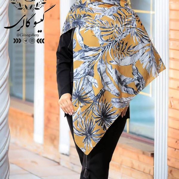 شال اسپان چهار فصل  طرحدار آبرنگی منگولدار