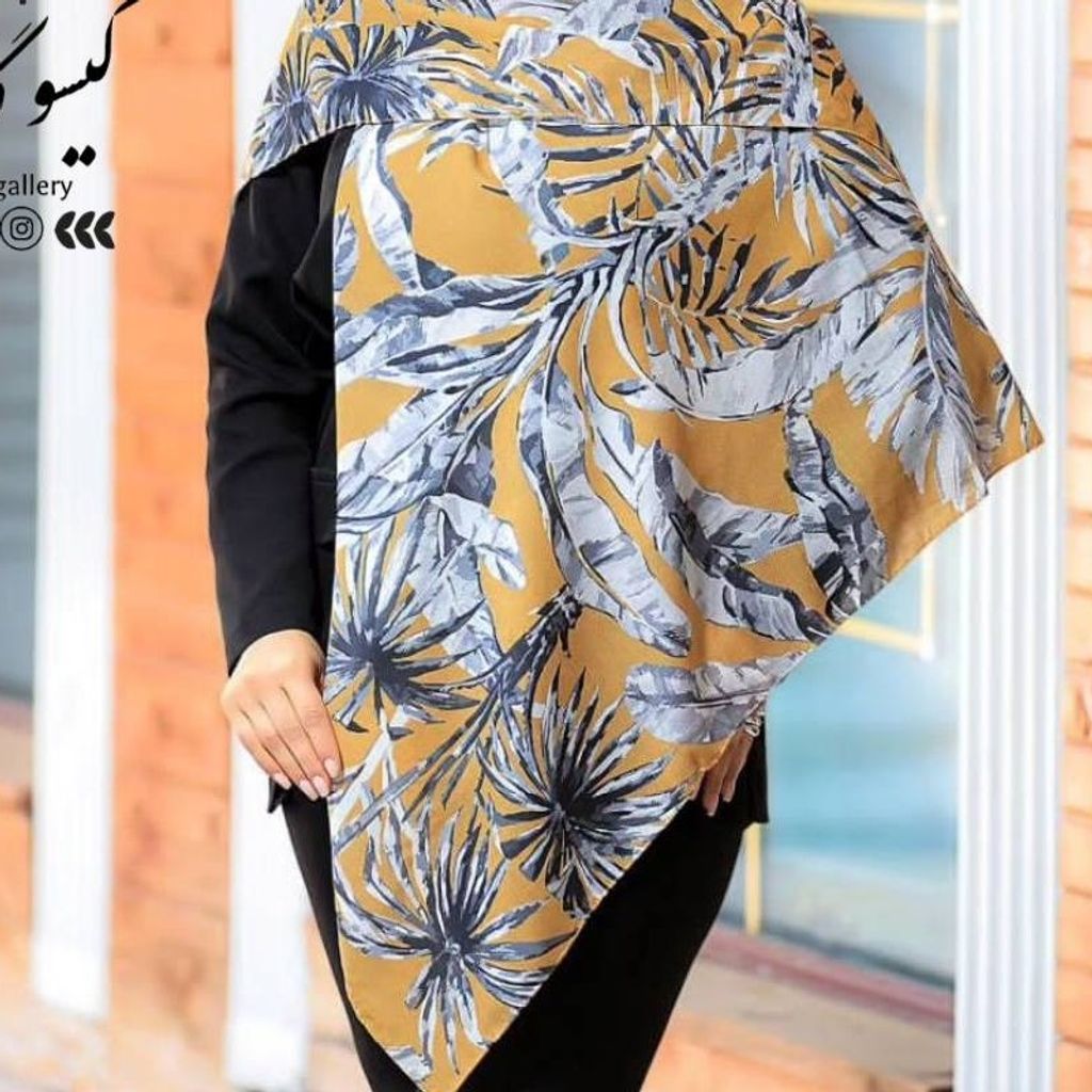 خرید آنلاین شال اسپان چهار فصل  طرحدار آبرنگی منگولدار 