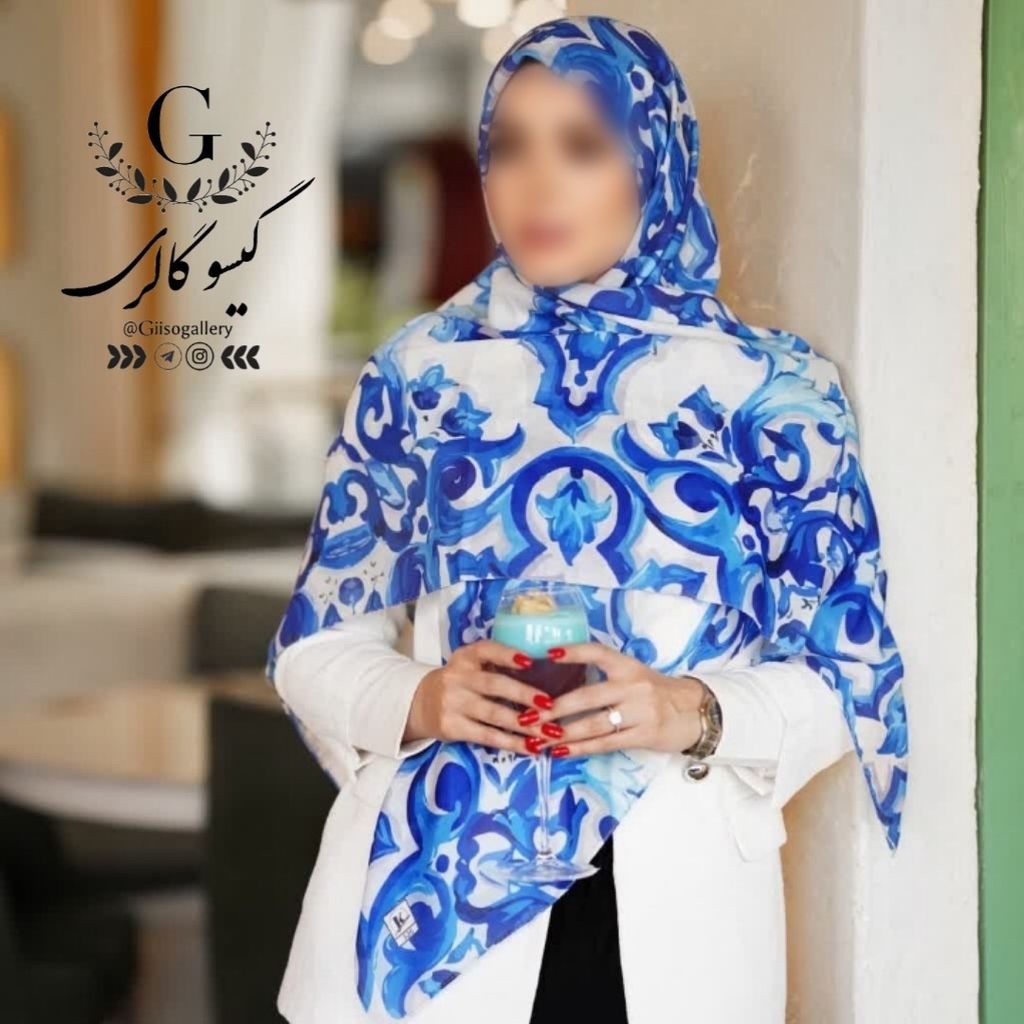 فروش اینترنتی روسری و شال اسپان نخ منگولدار طرح آبرنگی