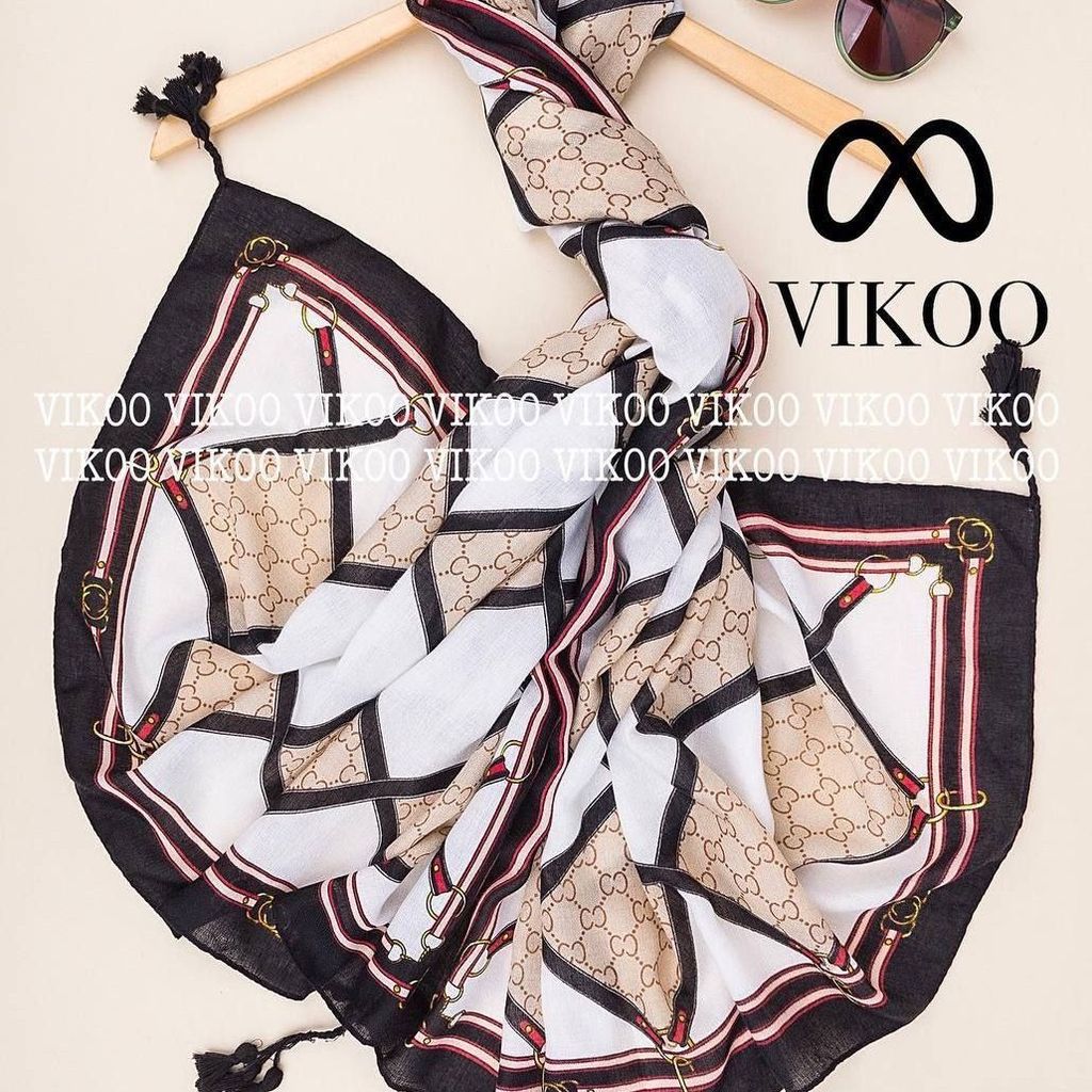 خرید آنلاین شال نخ پنبه ابریشم وارداتی طرح مینیمال( ارسال رایگان)