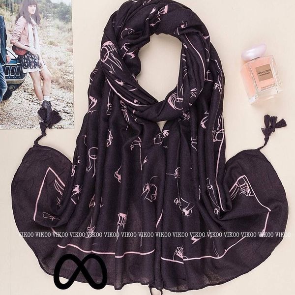 شال نخ پنبه ابریشم وارداتی طرح مینیمال