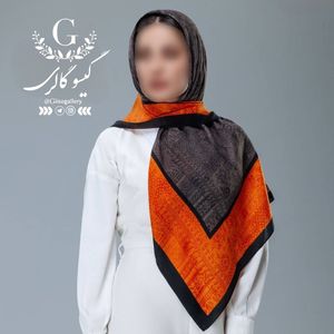 خرید اینترنتی روسری طرح لیپار رنگبندی دستدوز قواره دار پارچه چهار فصل ارسال فوری