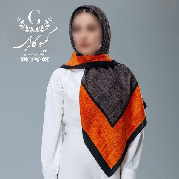 روسری طرح لیپار رنگبندی دستدوز قواره دار پارچه چهار فصل