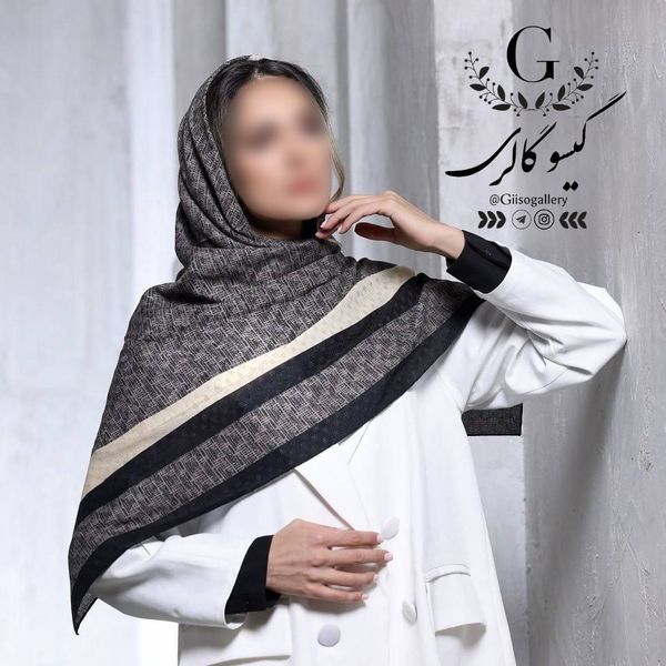 روسری طرح لیپار رنگبندی دستدوز قواره دار پارچه چهار فصل