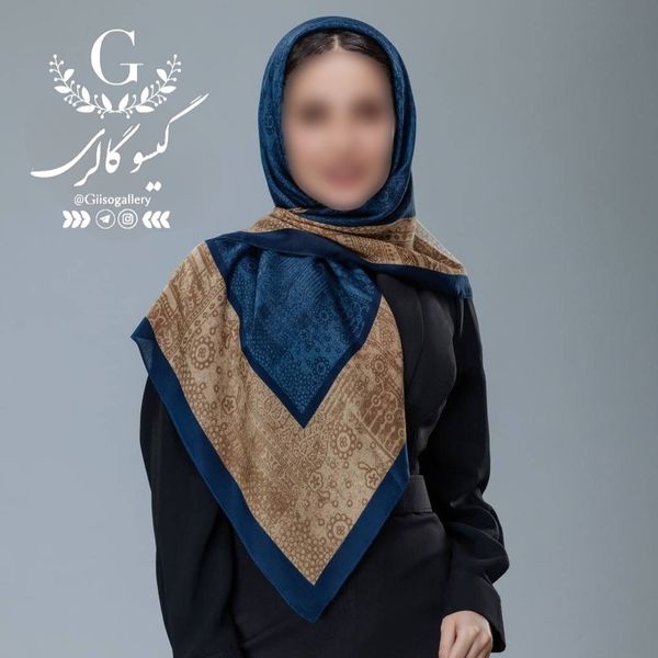 روسری طرح لیپار رنگبندی دستدوز قواره دار پارچه چهار فصل