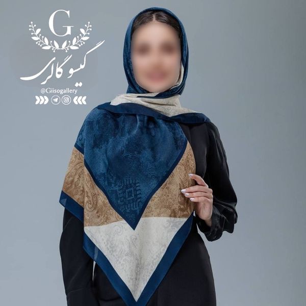 روسری طرح لیپار رنگبندی دستدوز قواره دار پارچه چهار فصل