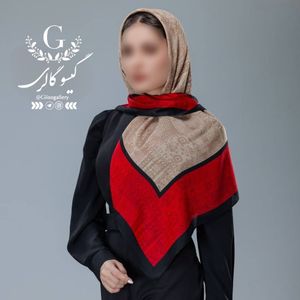 خرید اینترنتی روسری طرح لیپار رنگبندی دستدوز قواره دار پارچه چهار فصل ارسال فوری