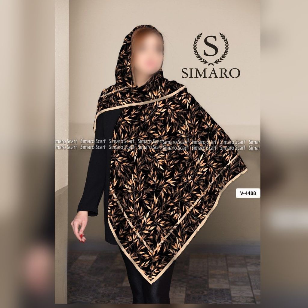 فروش اینترنتی روسری روز مادر حریر کرپ دستدوز  قواره بزرگ برند سیمارو طرحبندی ارسال رایگان