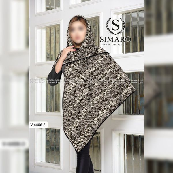 روسری حریر کرپ دستدوز  قواره بزرگ برند سیمارو