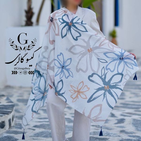 شال نخی اعلاء طرح ترند انتخابی منگولدار رنگبندی میکس