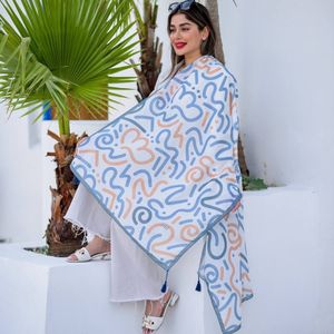 خرید اینترنتی شال نخی اعلاء طرح ترند انتخابی منگولدار رنگبندی میکس ارسال فوری