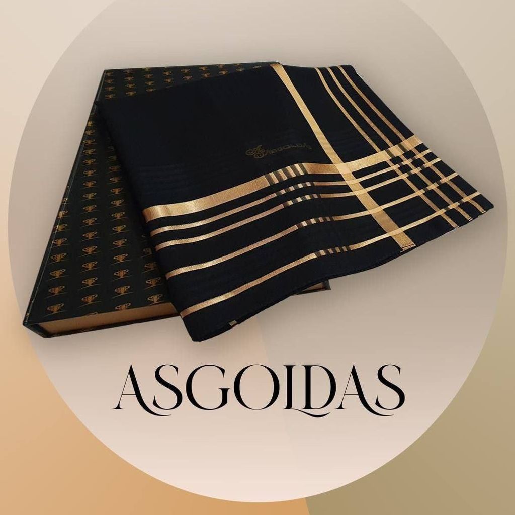 فروش اینترنتی روسری مشکی دورو طرحدار طلا بافت زمینه برجسته  طرح برجسته برند آستک ترک وارداتی (ارسال رایگان)