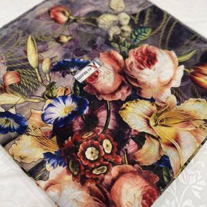 خرید آنلاین روسری نخی طرحدار  روز مادر  قواره بزرگ 140 ارسال رایگان