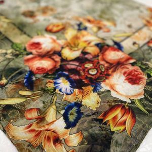 خرید اینترنتی روسری نخی طرحدار  روز مادر  قواره بزرگ 140 ارسال رایگان