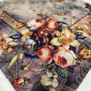 خرید آنلاین روسری نخی طرحدار  روز مادر  قواره بزرگ 140 ارسال رایگان