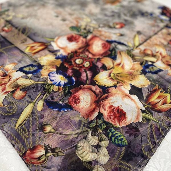 روسری نخی طرحدار  روز مادر  قواره بزرگ 140