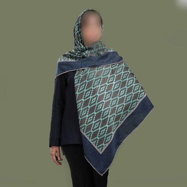 روسری کشمیر کجراه دستدوز قواره بزرگ طرح مارول