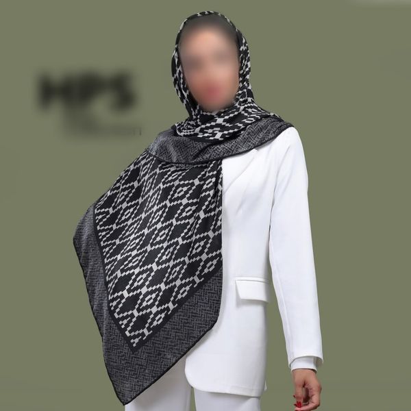 روسری کشمیر کجراه دستدوز قواره بزرگ طرح مارول