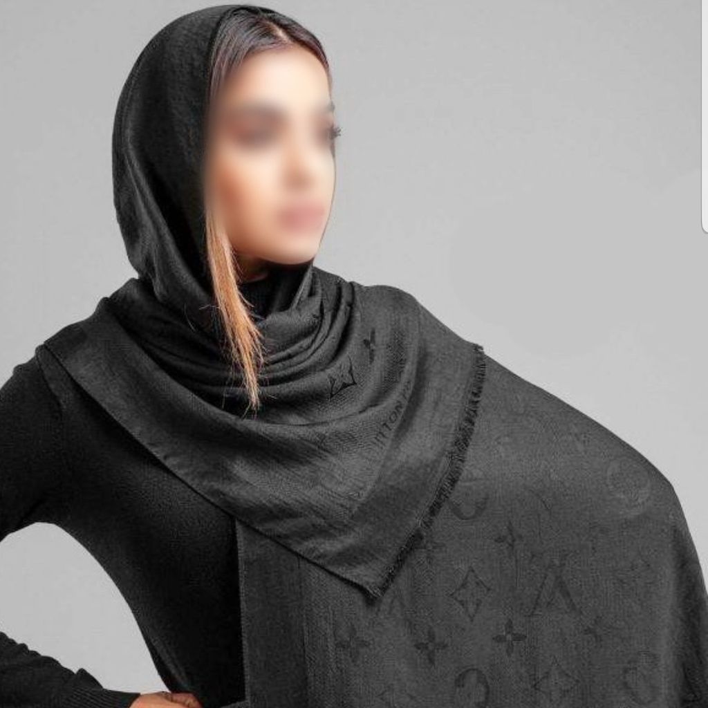 خرید آنلاین شال ژاکارد مشکی مجلسی وارداتی برند طرحدار  لب ترک  طرحبندی