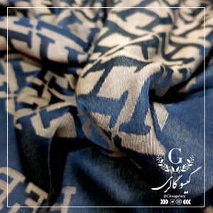 شال ژاکارد مشکی مجلسی وارداتی برند طرحدار  لب ترک